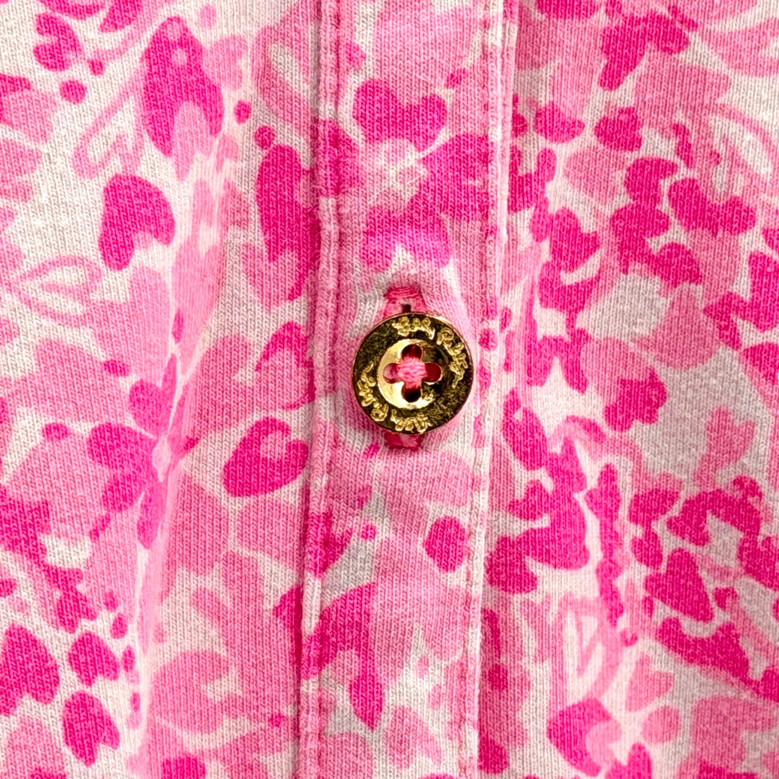 Lilly Pulitzer Pink Floral Heart Print Jersey Knit Romper