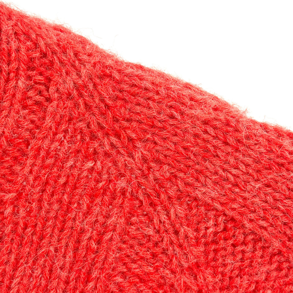 Vintage 60s Custom Made Red Wool Cable Knit Crewneck Sweater