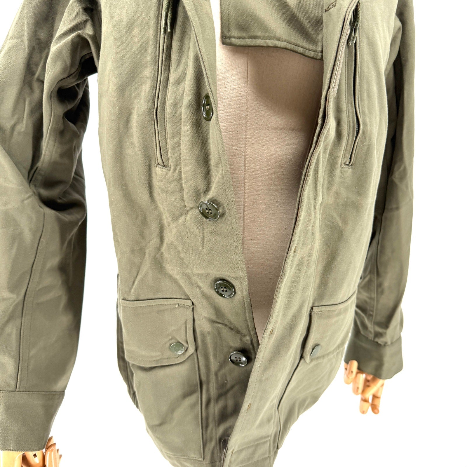 Tomer Peretz Green Hand Painted War Is Over Collection Military Field Jacket