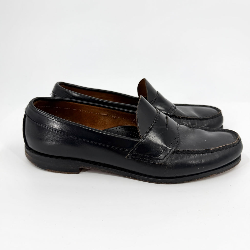 Vintage 80s GH Bass Weejuns Black Genuine Leather Penny Loafers