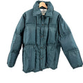 Vintage 80s Pioggia Count Romi Teal Iridescent Down Filled Puffer Jacket