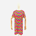 Trina Turk Pink Rainbow Multicolor Chevron Print Mini Dress