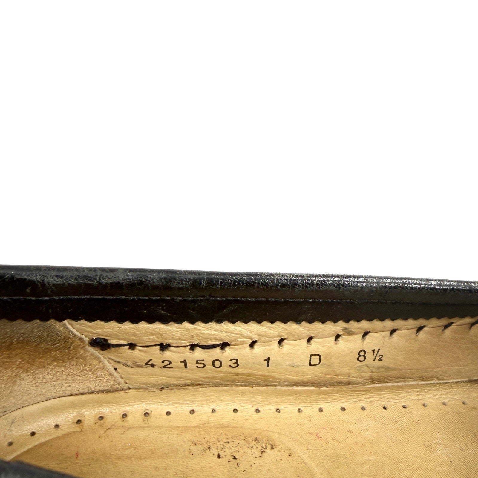 Vintage 90s Santoni Black Genuine Leather Snake Embossed Tassel Loafers