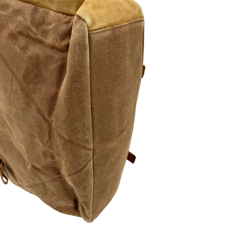 Newhey Brown Distressed Canvas Genuine Leather Straps Messenger Bag