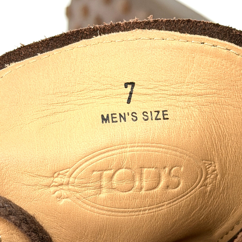 Tod’s Brown Suede Gommino Pebble Sole Chukka Desert Boots