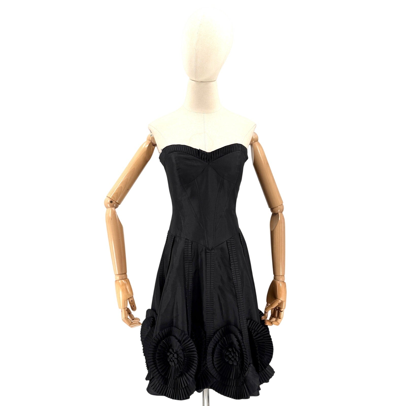 Vintage Y2K Etoile Black Sweetheart Bodice Mini Cocktail Dress