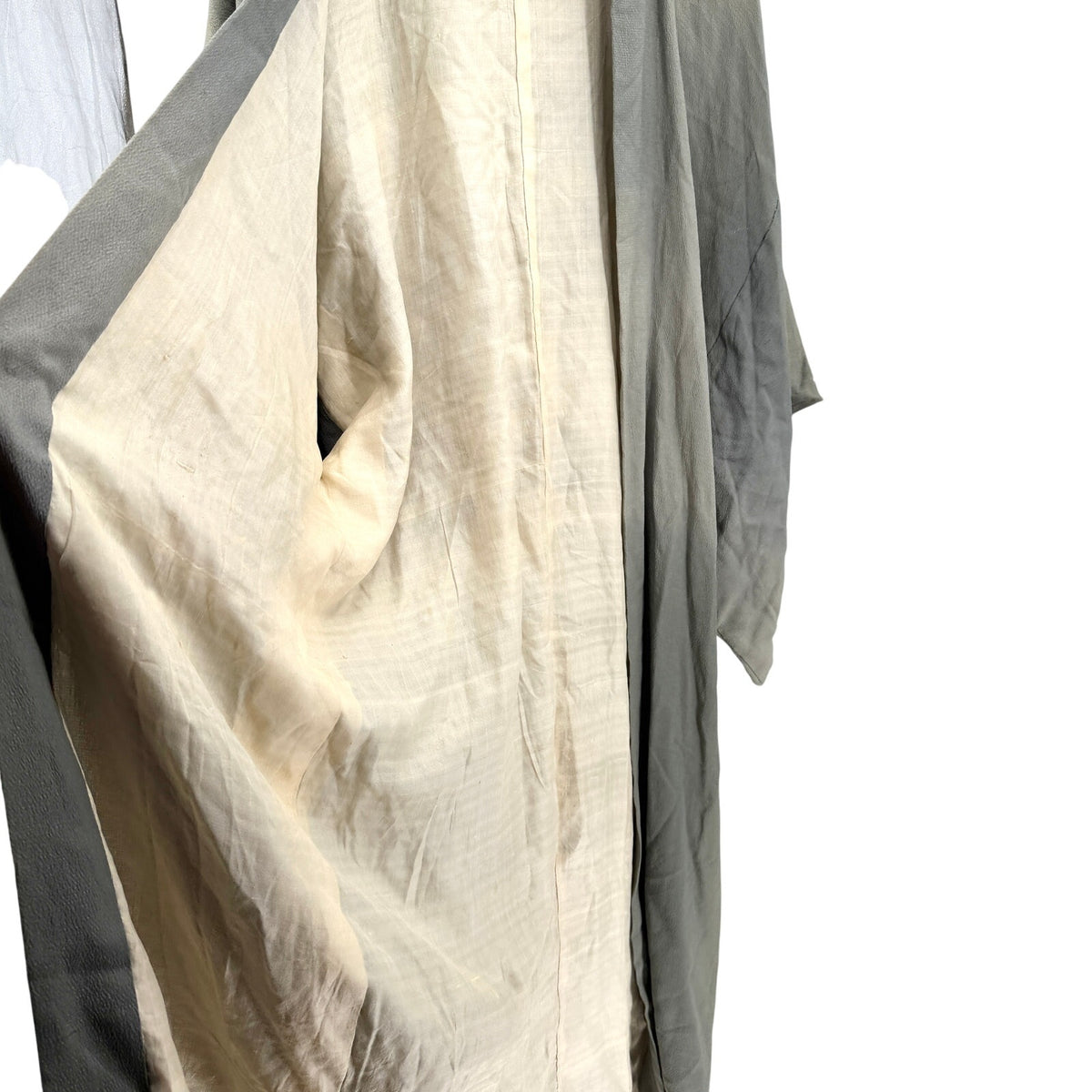 Vintage 50s Hand Painted Sumi e Landscape Silk Houmongi Kimono Robe