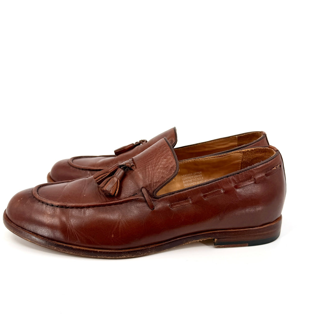 Elanroman Brown Leather Preppy Tassel Loafers