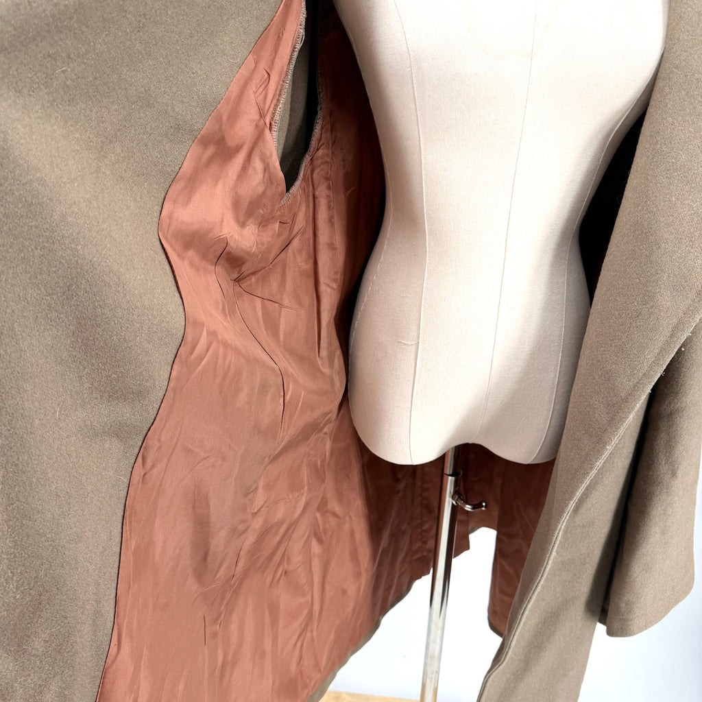 Vintage 70s Brown 100% Wool Oversized Cape