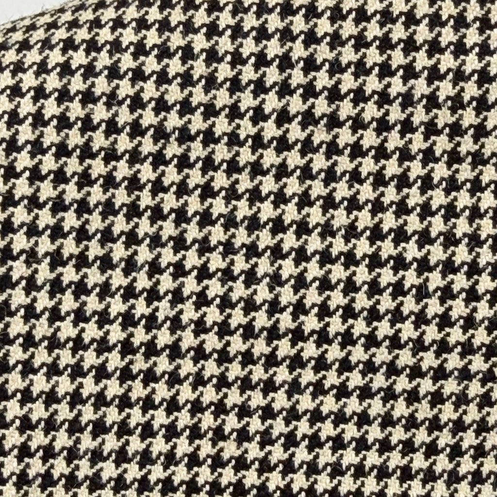 Lauren Ralph Lauren Black Tan Houndstooth Silk Wool Menswear Blazer
