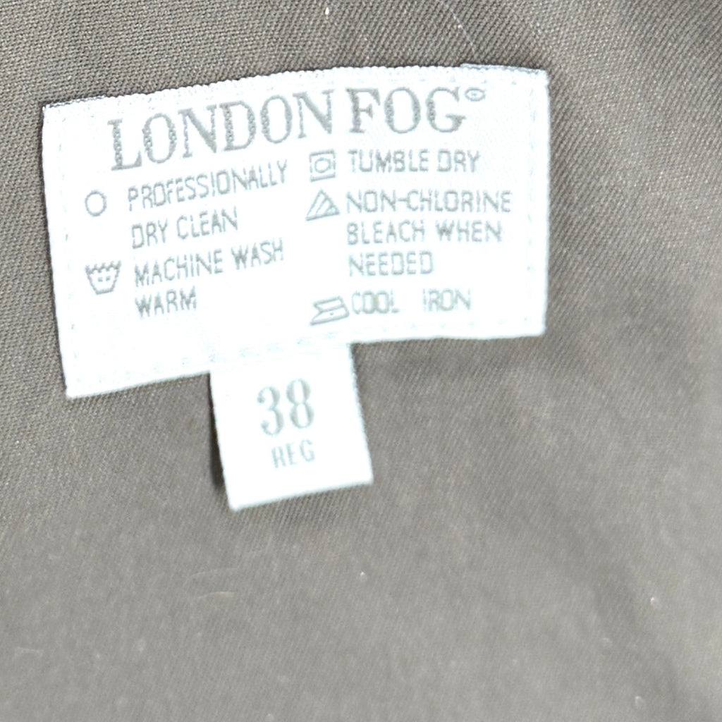 Vintage 80s London Fog Olive Green Double Breasted Zip In Liner Trench Coat