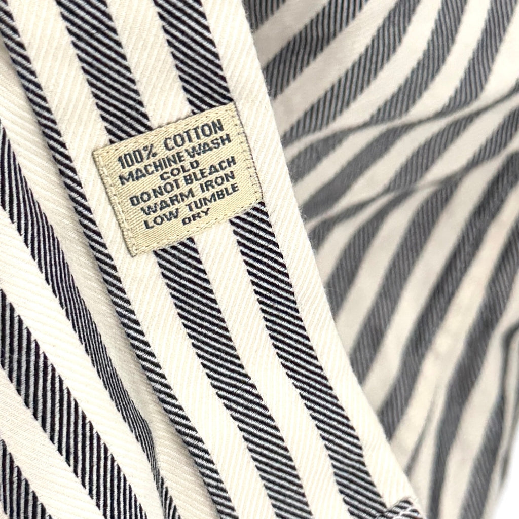 Peter Millar White Grey Striped Twill 100% Cotton Dress Shirt