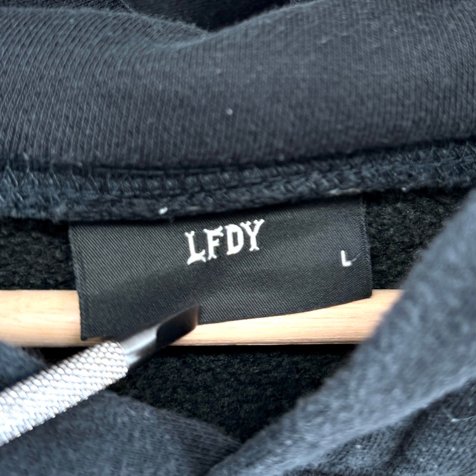 LFDY Live Fast Clothing Heavy Washed Black Oversized Graphic Hoodie