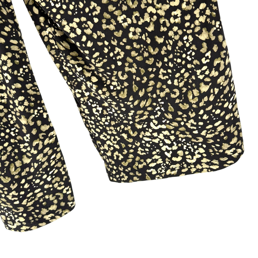 Tommy Bahama Black Green Leopard Print Wide Leg Stretch Jumpsuit