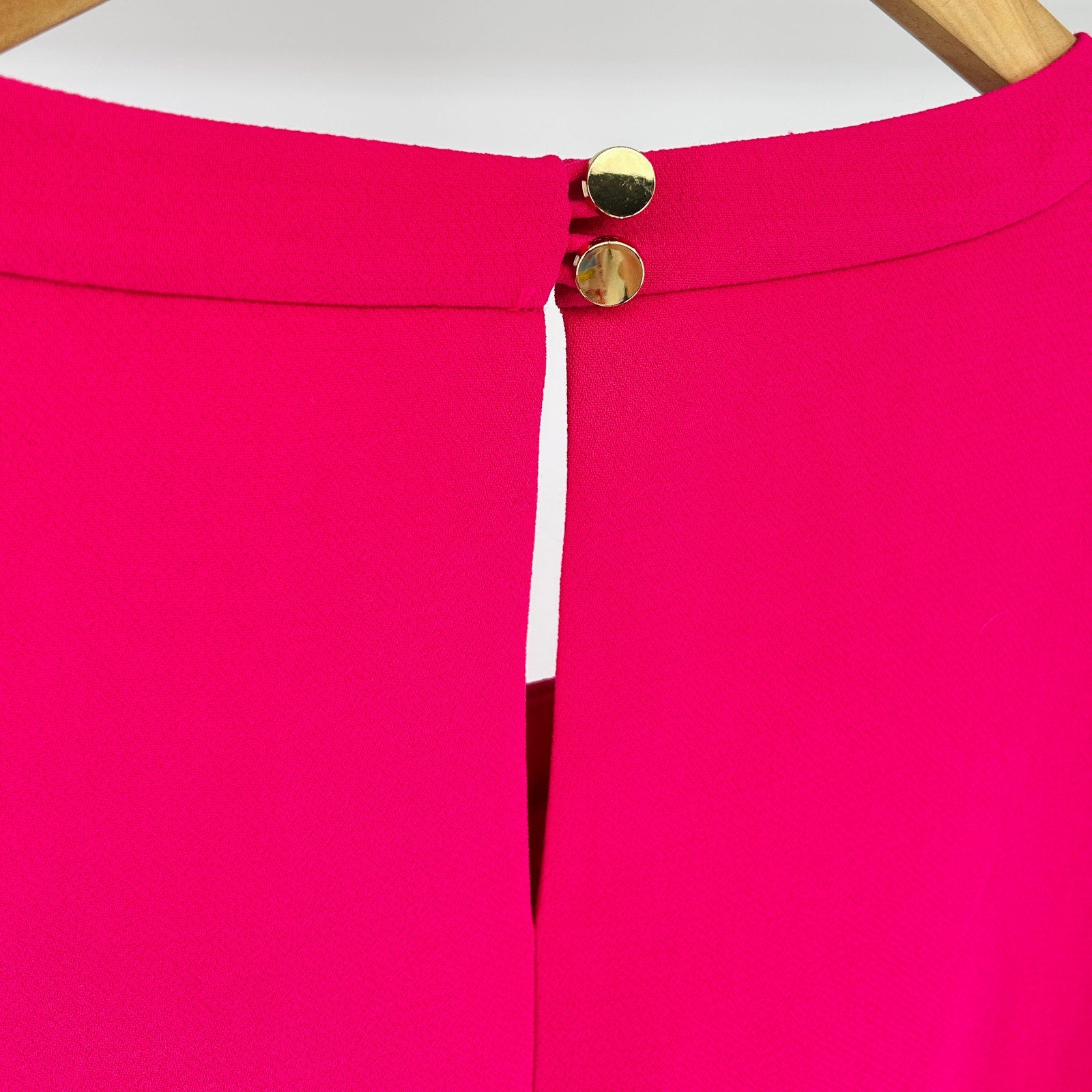 Kate Spade Hot Pink Scalloped Tiered Shift Dress