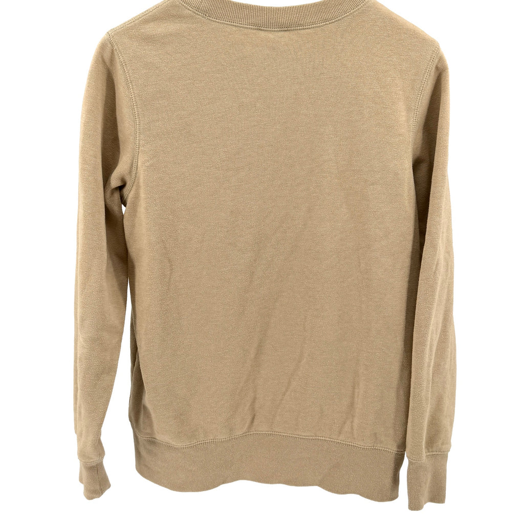 The North Face Tan Beige Heritage Patch Logo Fleece Crewneck Sweatshirt