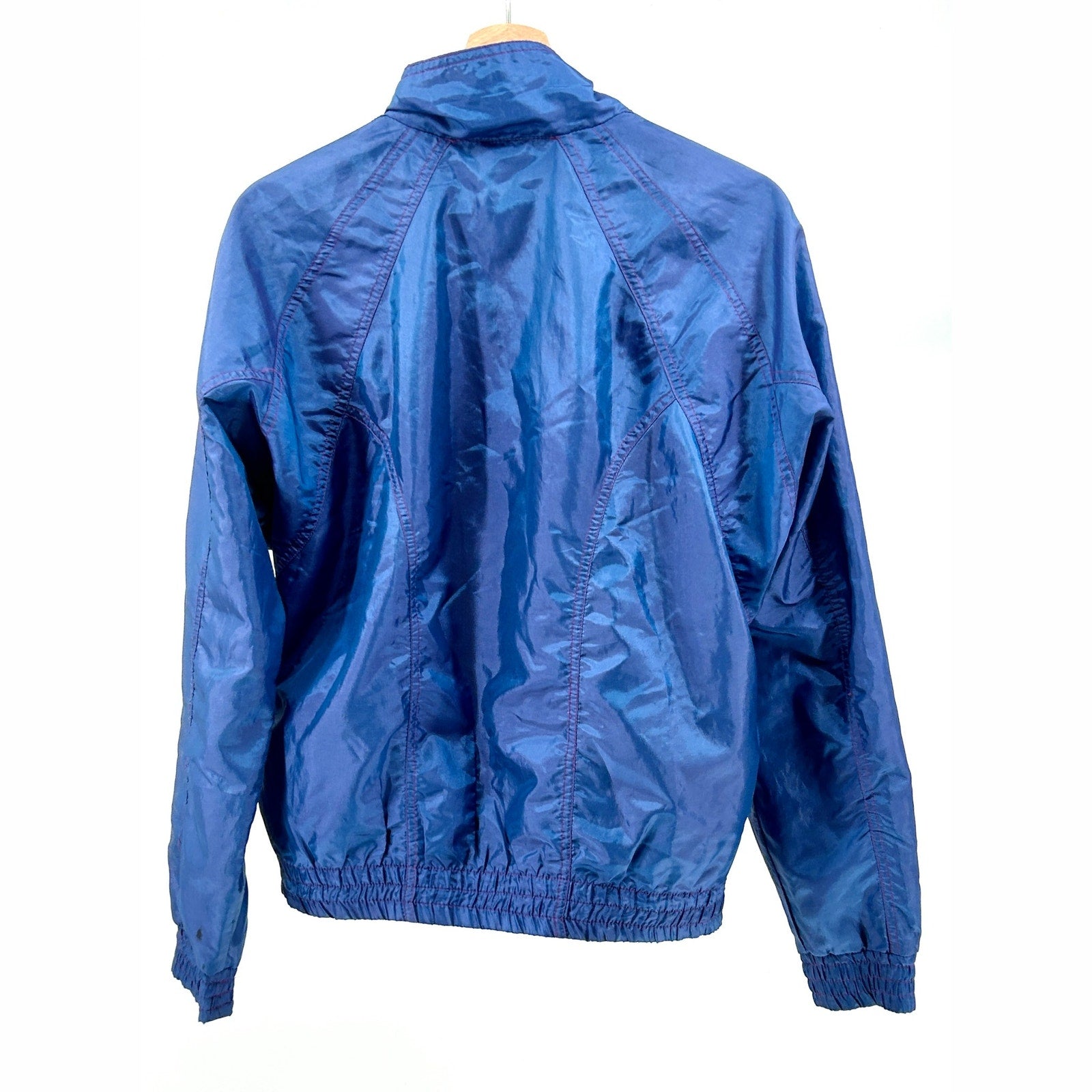 Vintage 90s Nike Blue Iridescent Full Zip Athletic Windbreaker Jacket