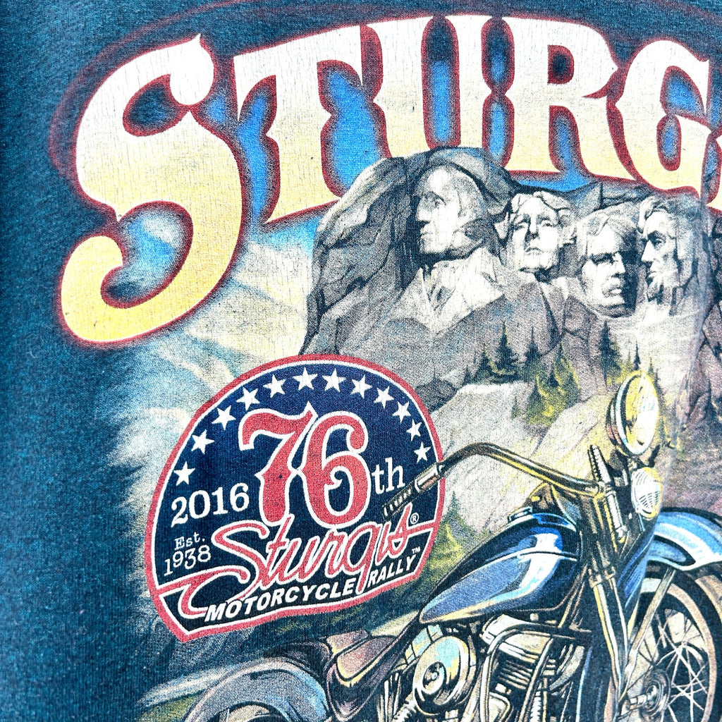 2016 Sturgis Black Hills Rally South Dakota Blue Green Graphic T-Shirt