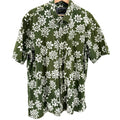 Orvis Olive Green Floral 100% Cotton Batik Print Short Sleeve Shirt