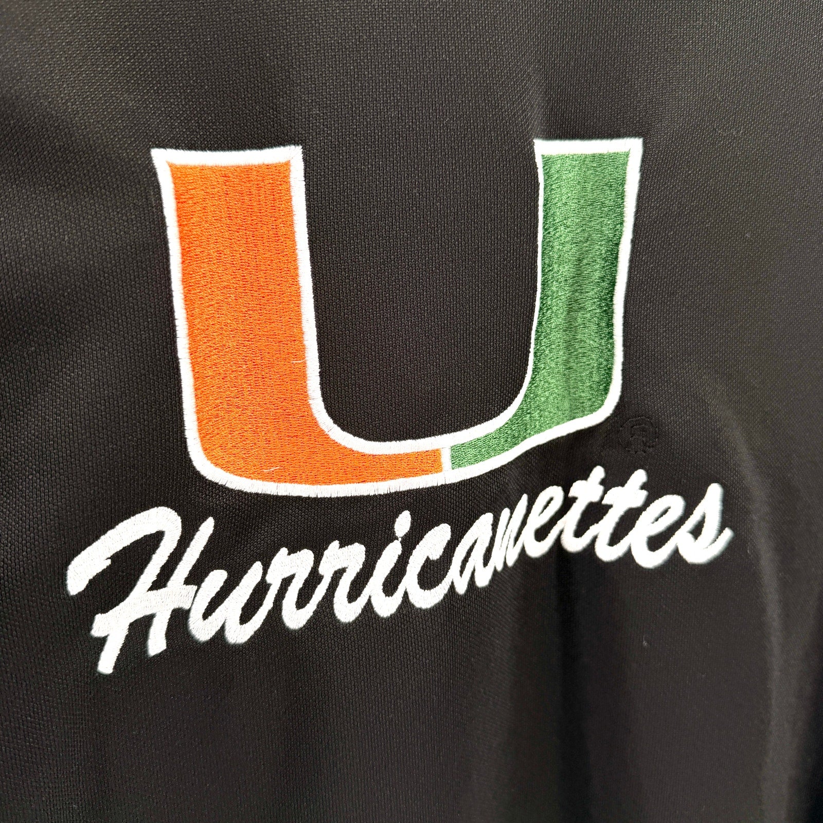 Adidas Black Climalite University of Miami Hurricanettes Training Jacket