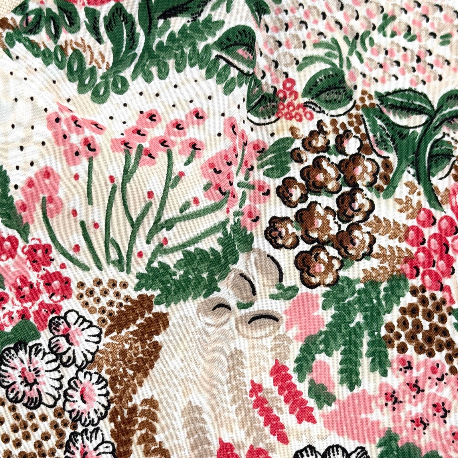 Vintage 80s Pink Floral Handmade Short Sleeve Fit & Flare Dress