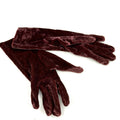 Vintage Y2K Banana Republic Maroon Velvet Goth Stretch Evening Gloves