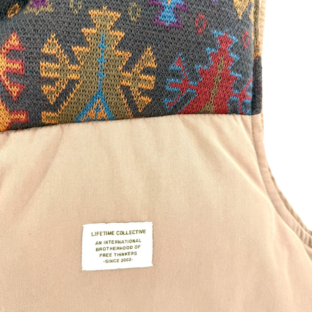 NWT Lifetime Collective Sand Aztec Print Down Puffer Vest
