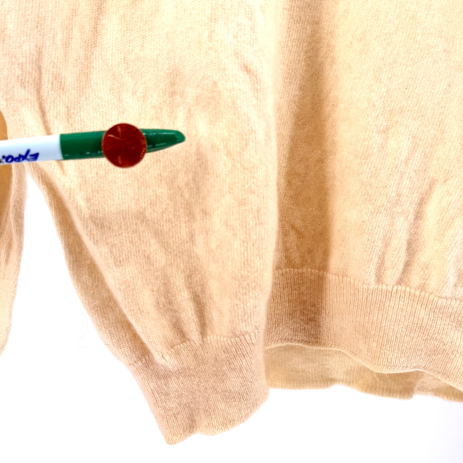 Vintage 70s Pringle of Scotland Cream 100% Cashmere Mock Neck Zip Back Sweater