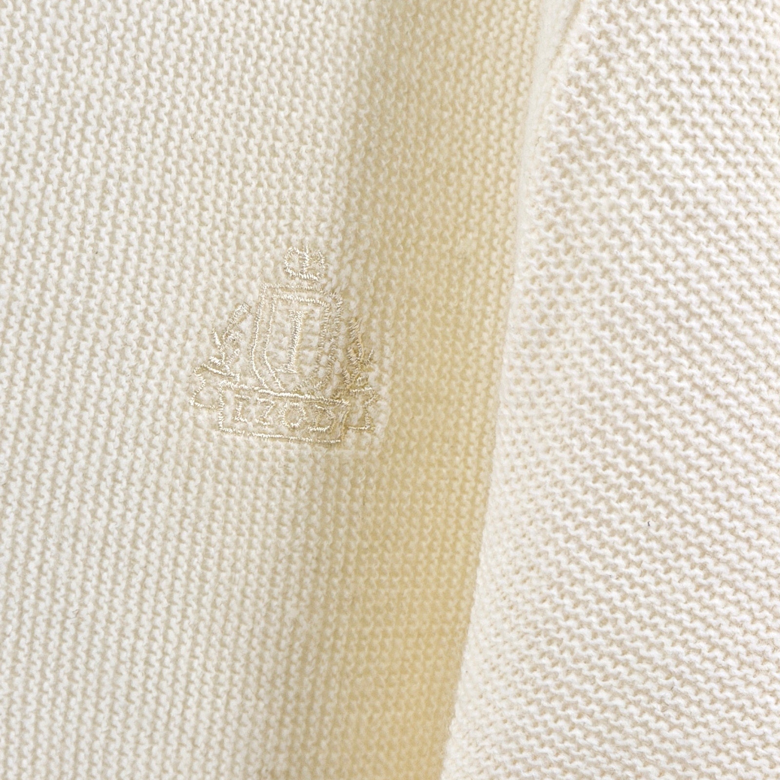 Vintage 70s IZOD Cream V-Neck 100% Acrylic Cardigan Sweater
