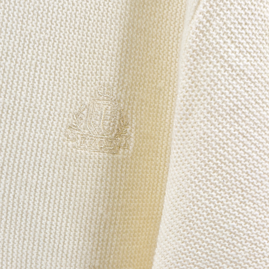 Vintage 90s IZOD Preppy Golf Cream Chest Logo Cardigan Sweater