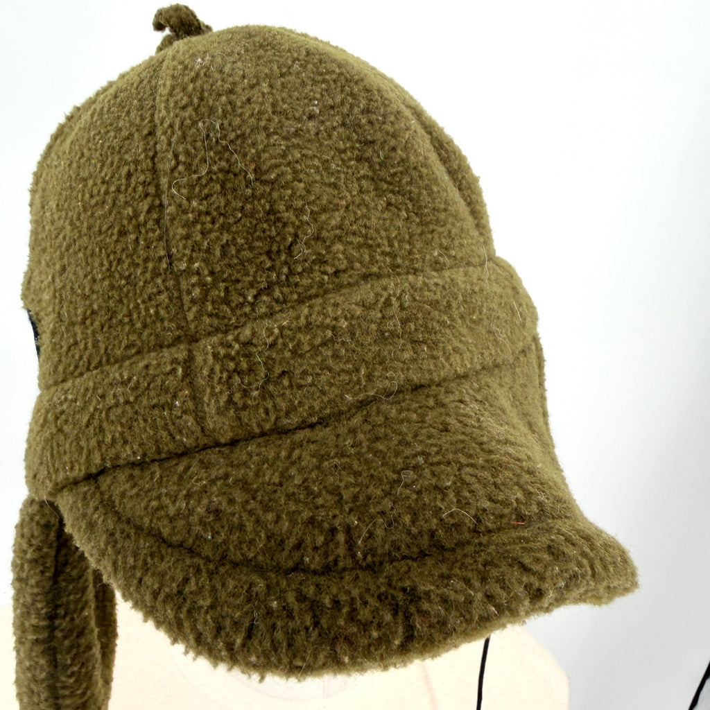 Vintage 90s Da Kine Hawaii Army Green Fleece Earflap Trapper Hat