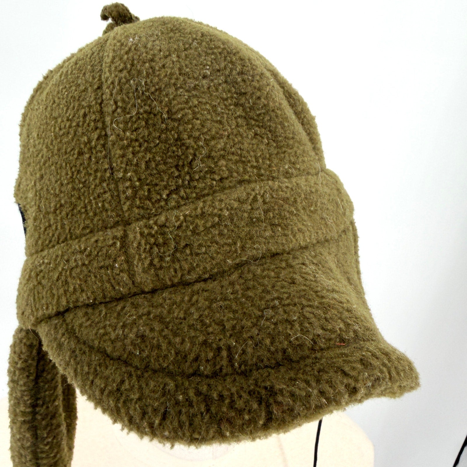 Vintage 90s Da Kine Hawaii Army Green Fleece Earflap Trapper Hat