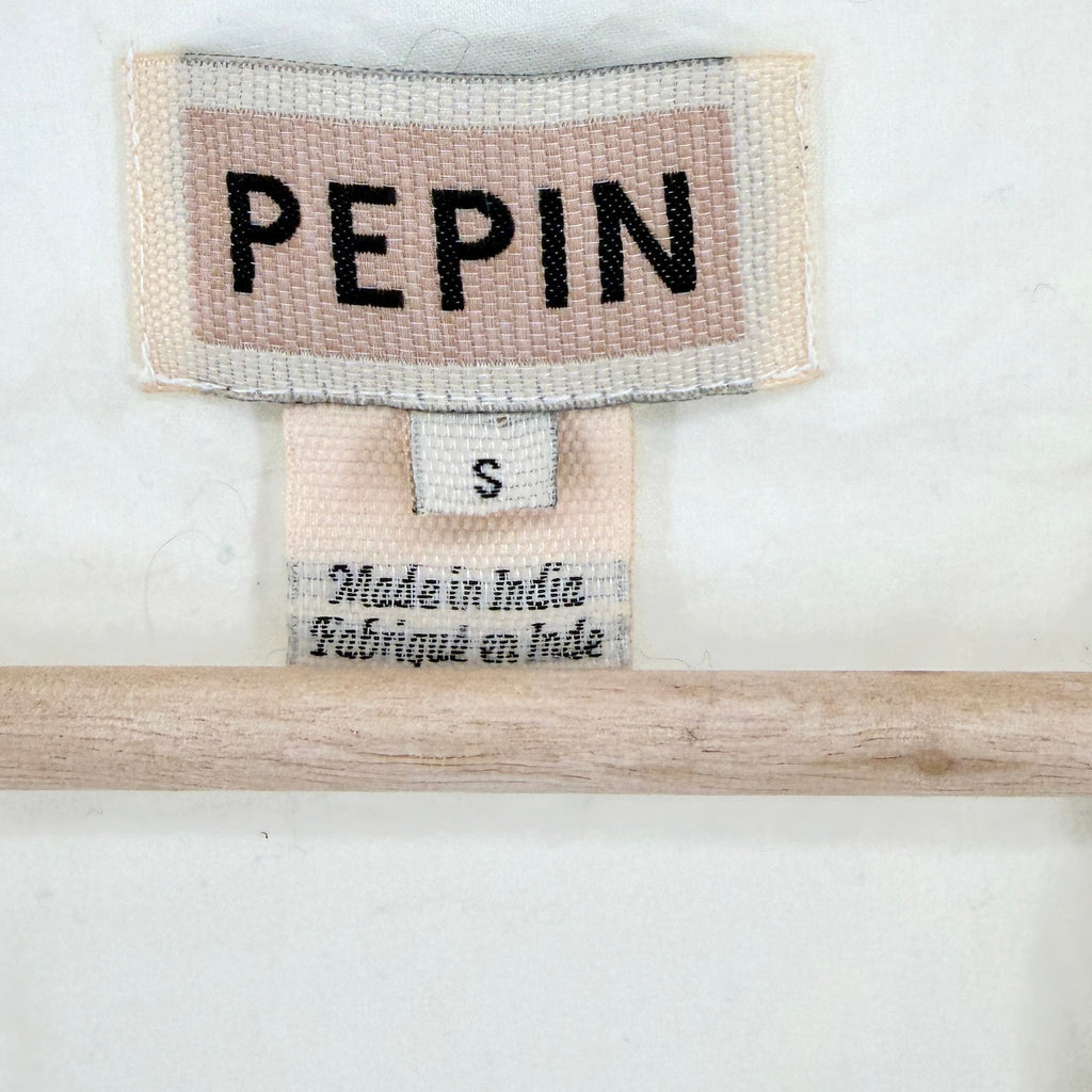 Pepin Cream 100% Cotton Red Blue Embroidered Tunic Blouse