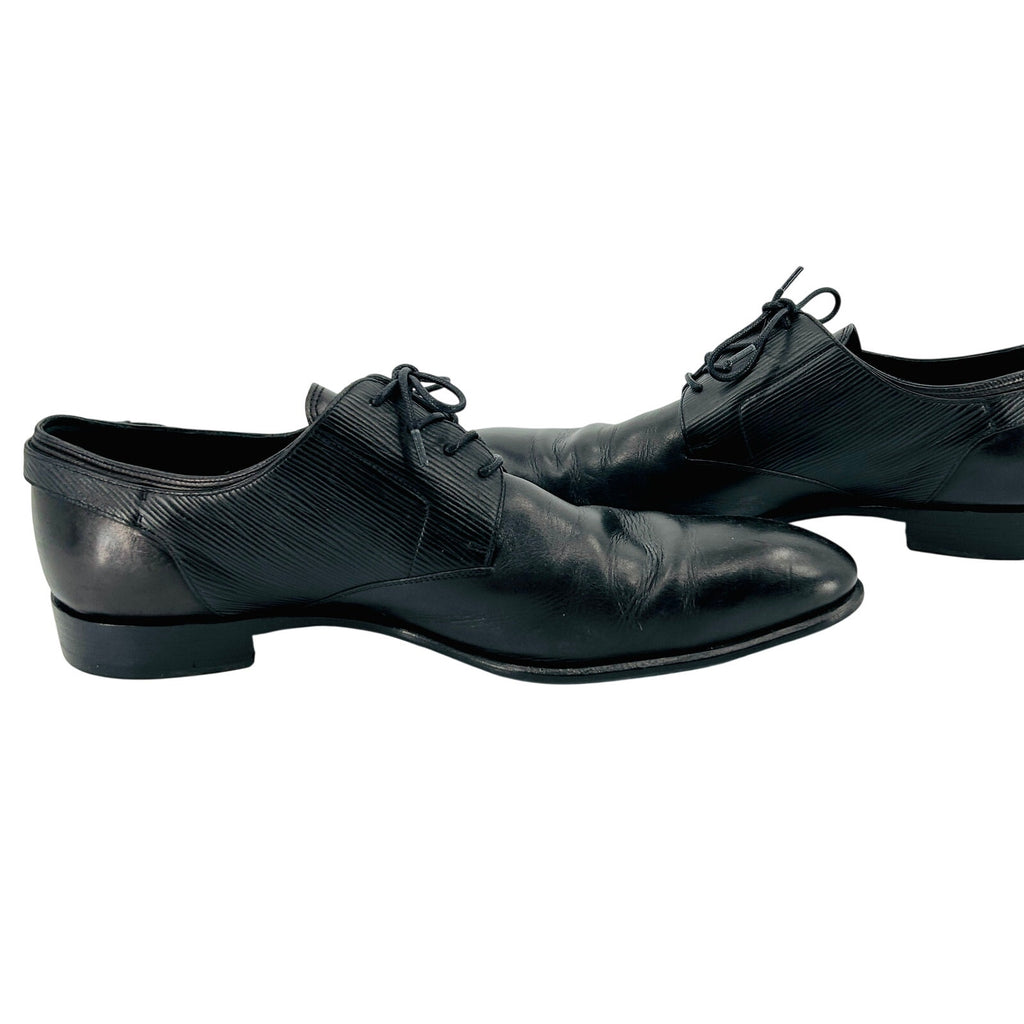 Louis Vuitton Black Epi Leather Buckle Detail Derby Dress Shoes