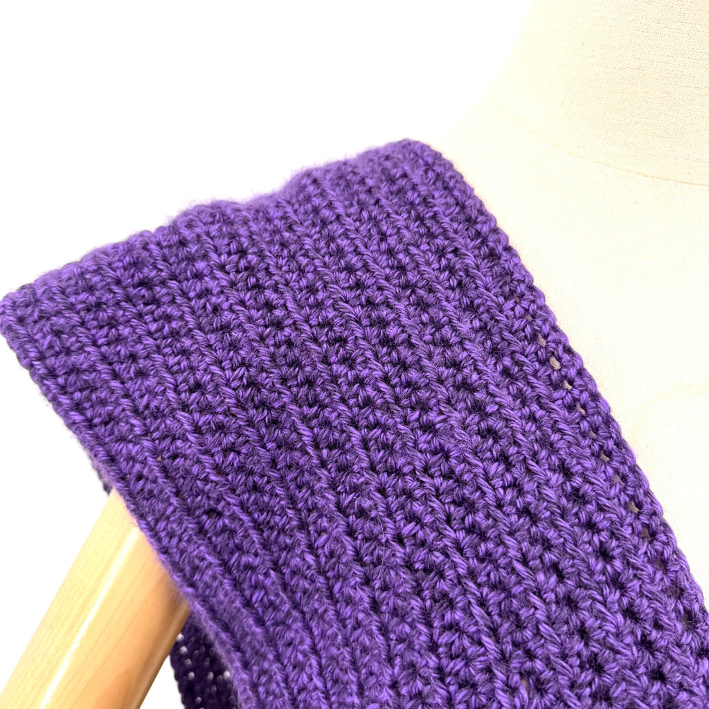 Vintage 80s Handmade Deep Purple Chunky Knit Open Side Sweater Vest