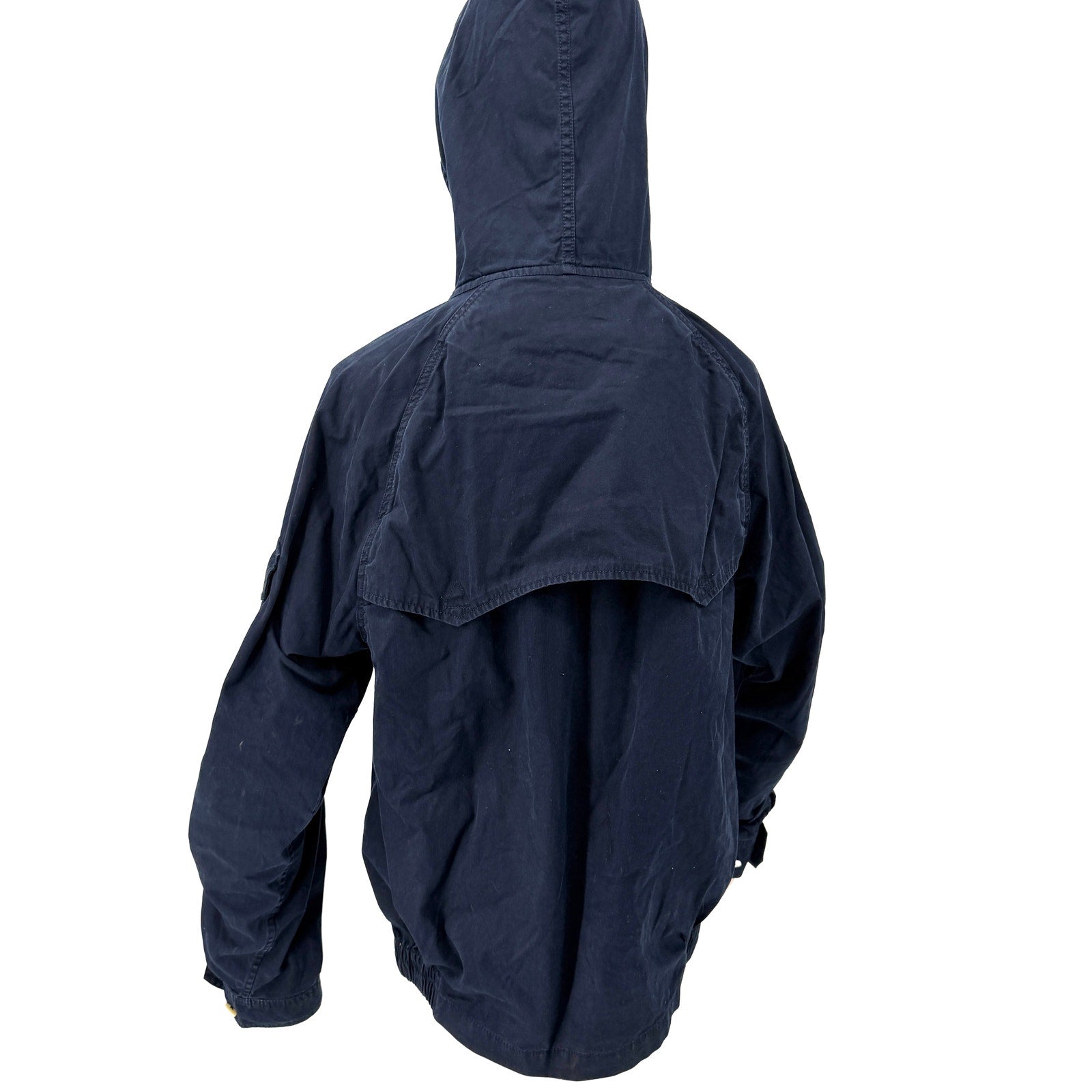 Polo Ralph Lauren Navy Blue Red Pony Logo Hooded Utility Windbreaker Jacket