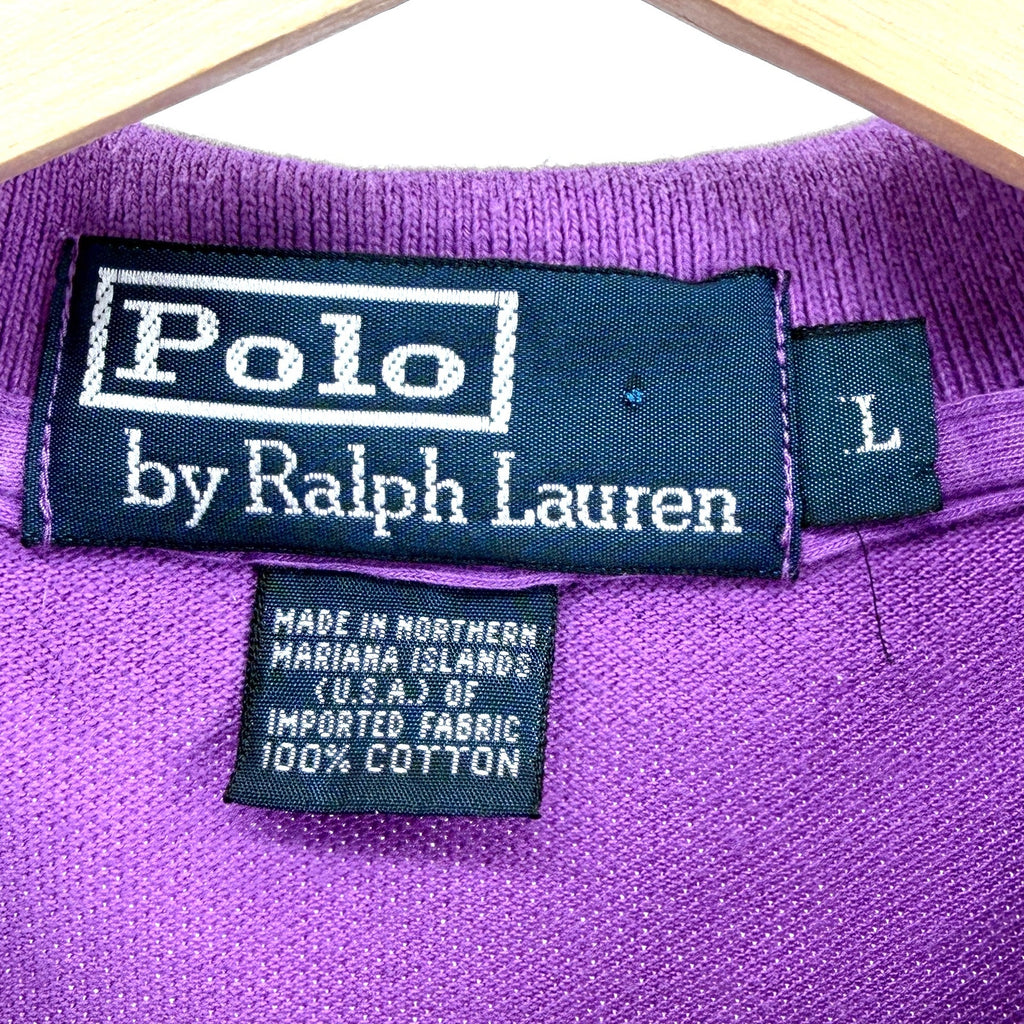 Vintage 90s Polo by Ralph Lauren Purple Cotton Pique Polo Shirt