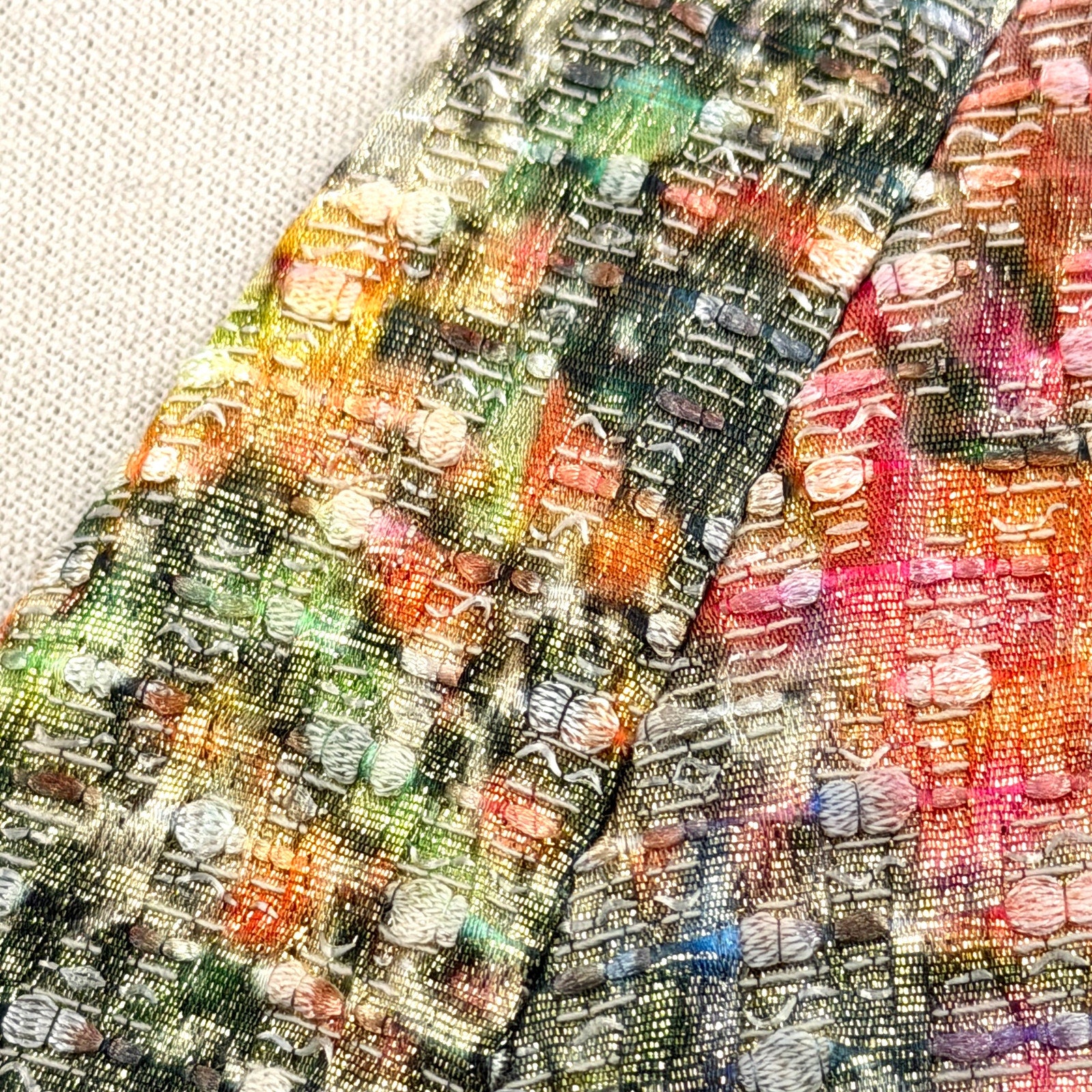 Alice + Olivia Gold Green Brocade Cutout Skater Mini Dress