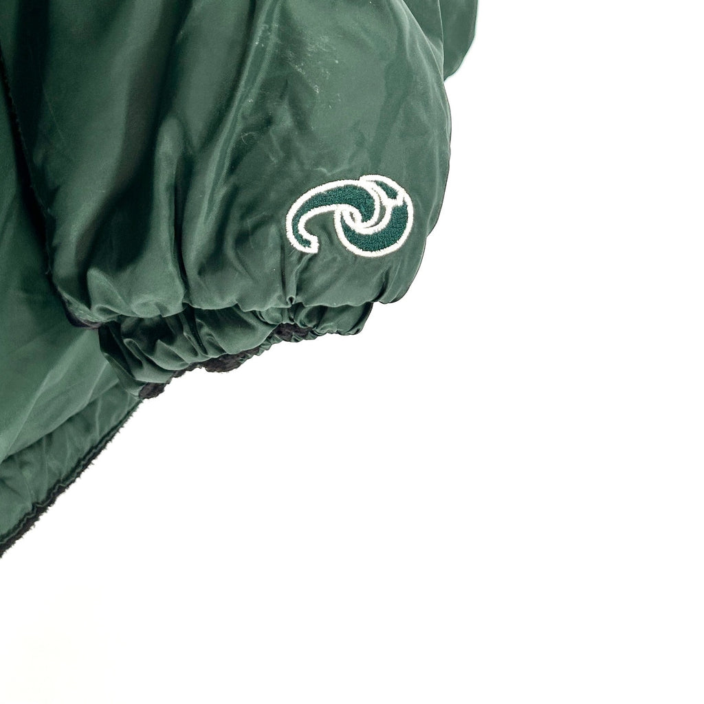 Vintage 90s NFL New York Jets Green Puffer Coat Fleece Lined