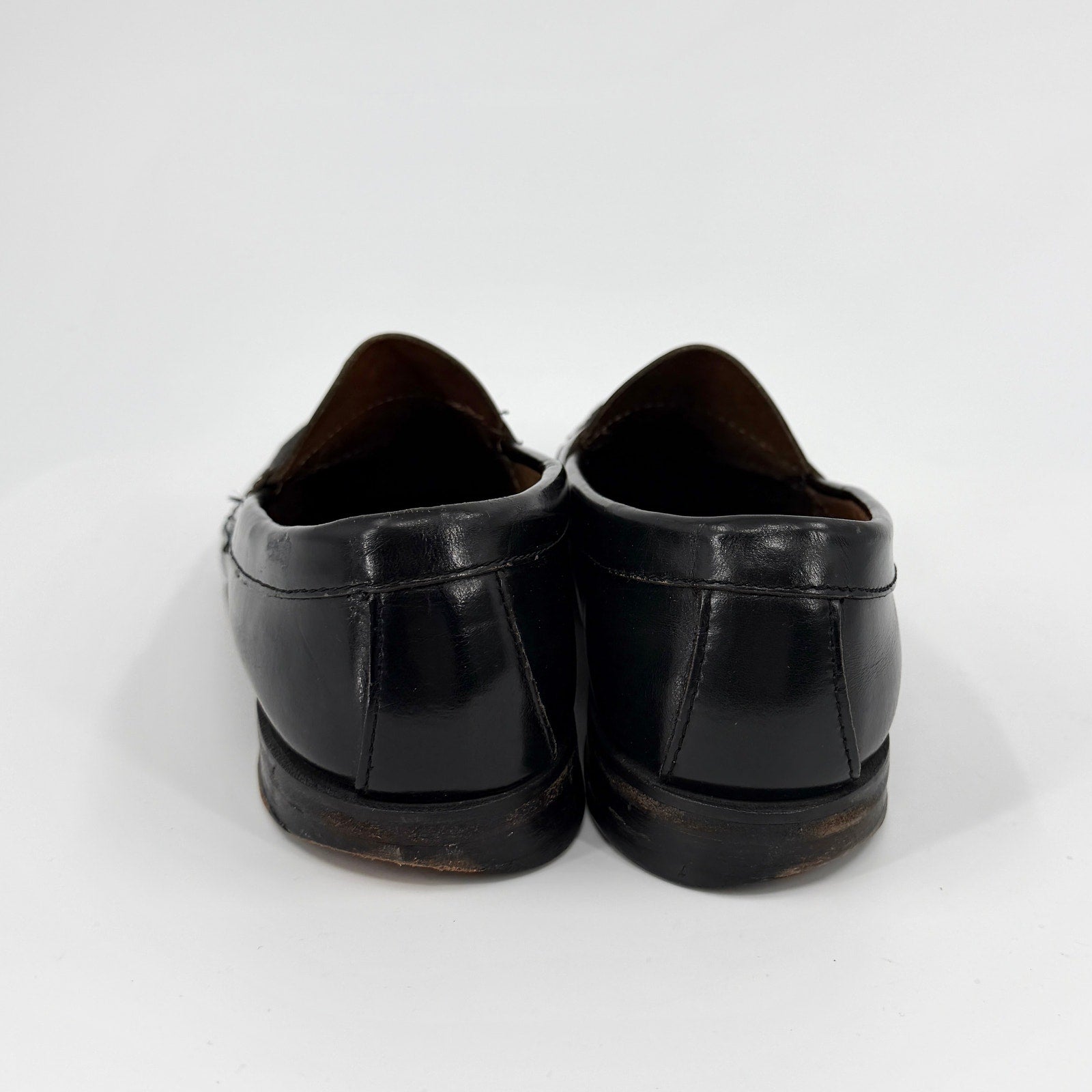 Vintage 80s GH Bass Weejuns Black Genuine Leather Penny Loafers