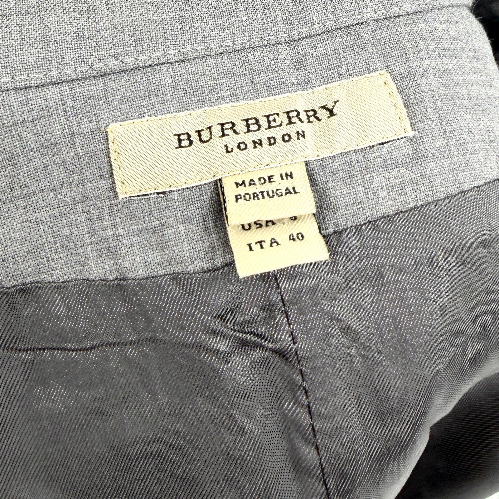 Vintage Y2K Burberry London Gray Minimalist Pleated Sleeveless Pencil Dress