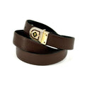 Vintage 80s Pierre Cardin Black Brown Reversible Genuine Leather Belt