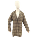 Philosophy Republic Clothing Brown Plaid Longline Blazer