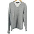 Vintage Y2K Michael Kors Gray White Textured Knit V-Neck Sweater