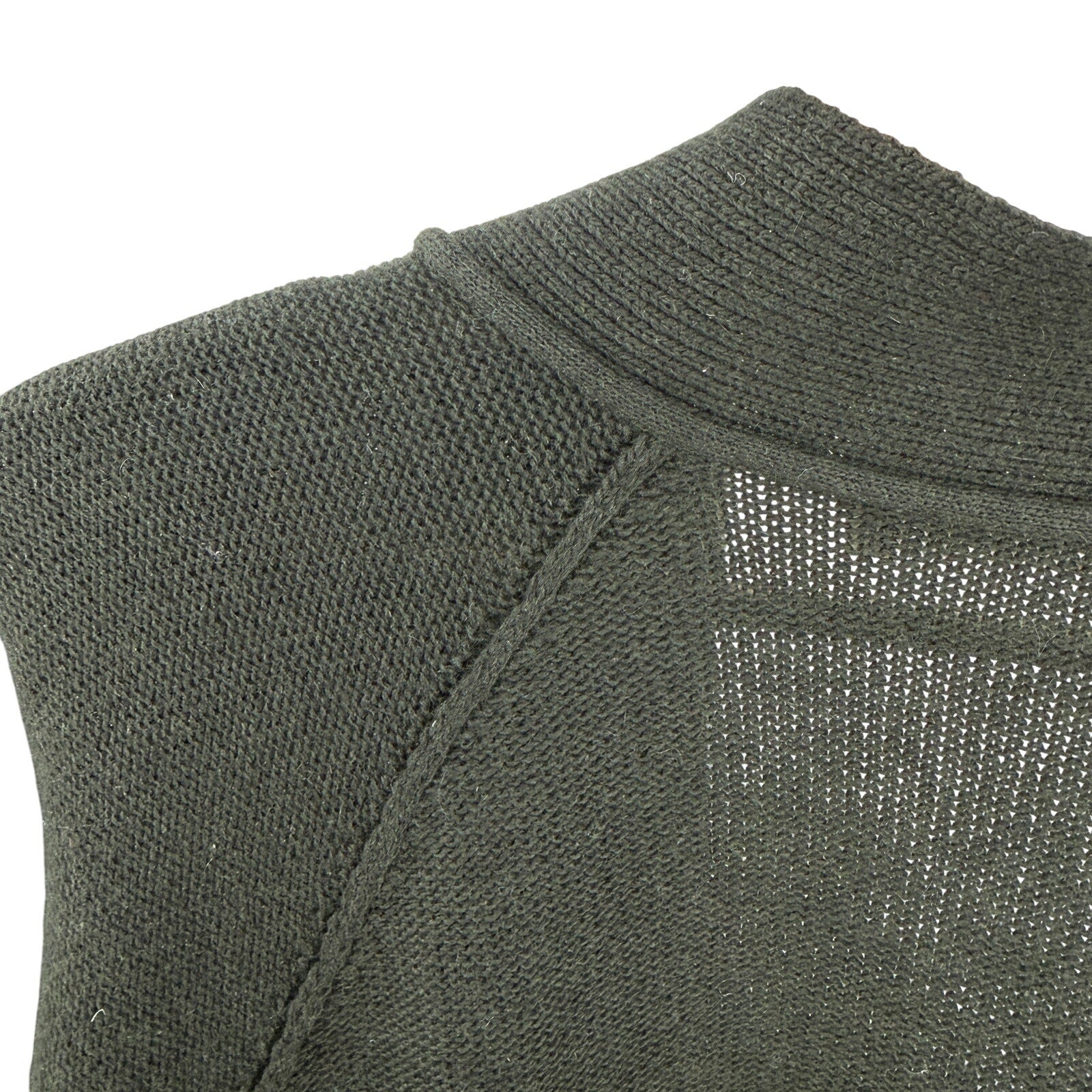 Sonia Rykiel Dark Forest Green 100% Wool Oversized Open Front Cardigan