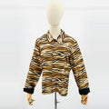 Vintage Y2K Silkland Tiger Stripe Animal Print Silk Jacket