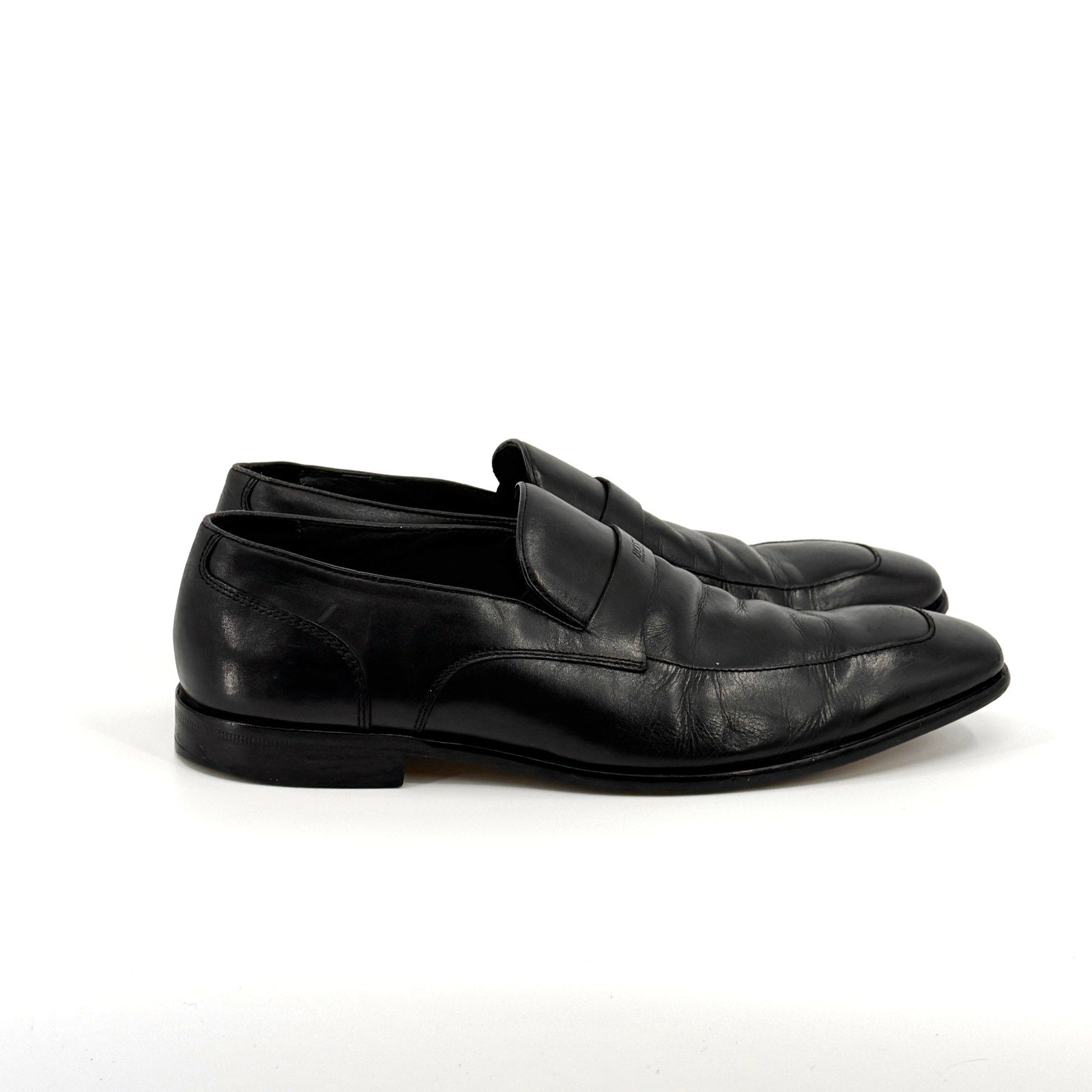 Hugo Boss Black Genuine Leather Minimalist Office Career Loafers