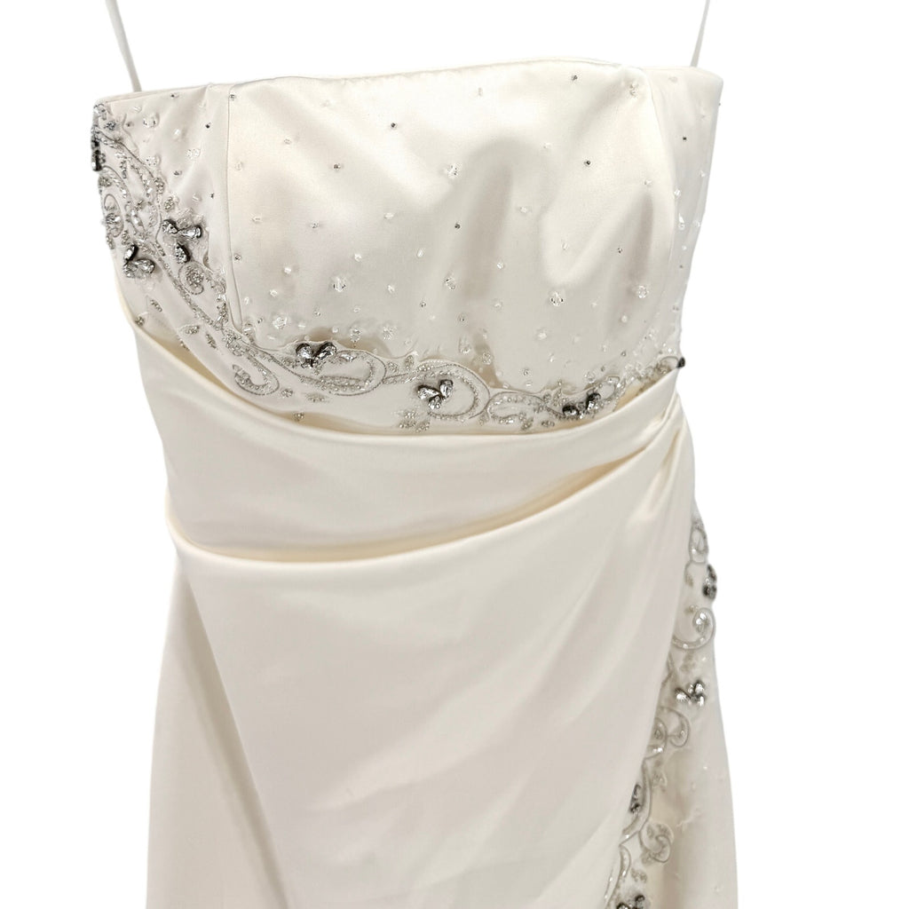 Vintage Y2K Maggie Sottero Couture Ivory Beaded Strapless Wedding Dress