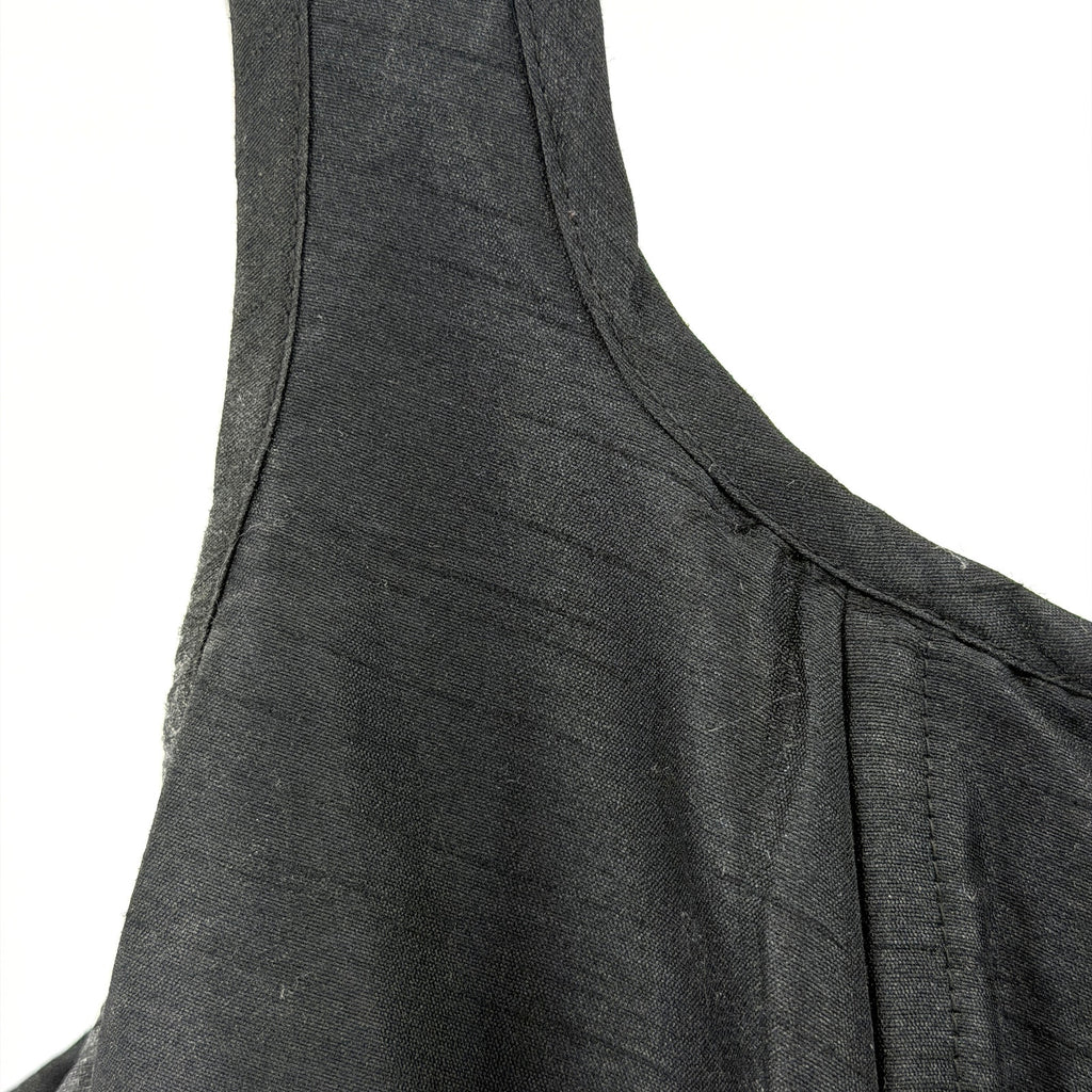 eShakti Black Romantic Goth Tulle Tiered Boned Corset Cocktail Dress