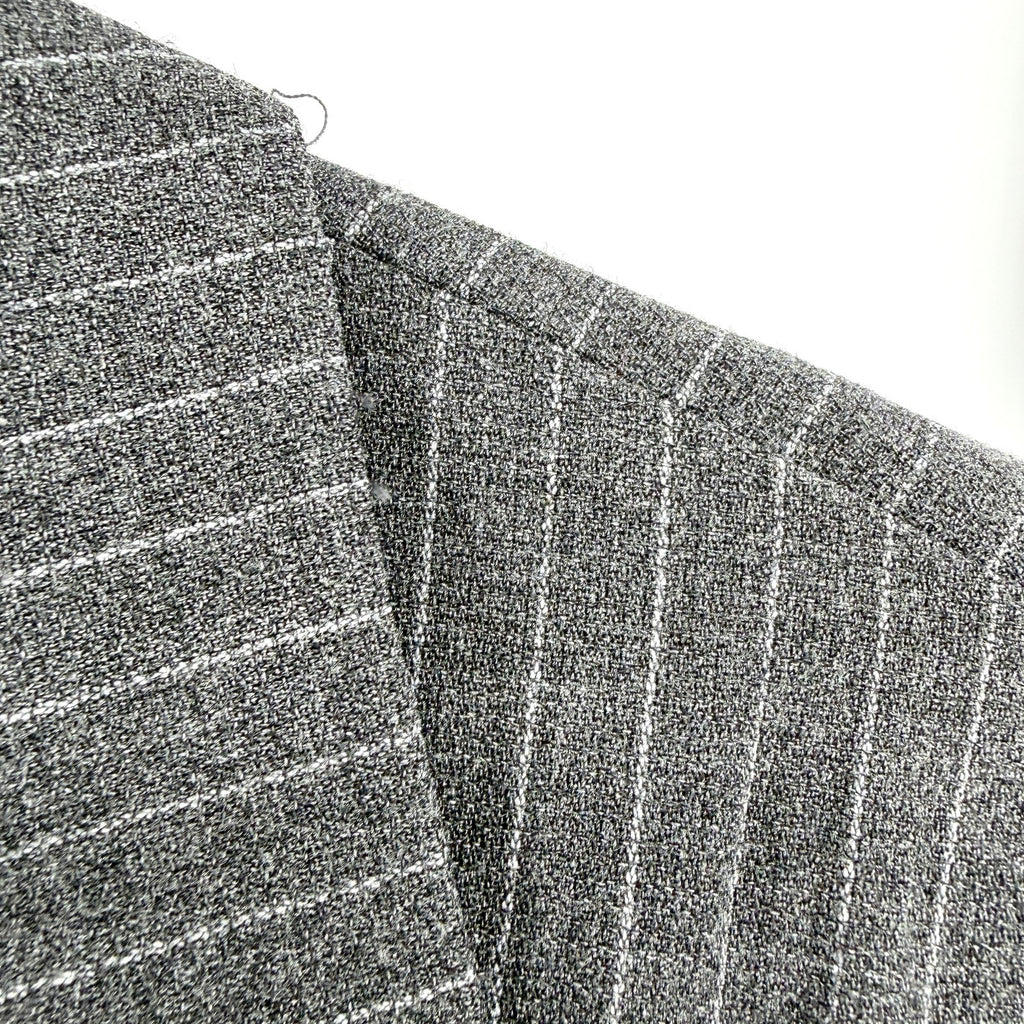 Vintage 90s Linda Allard Ellen Tracy Gray Pinstripe Wrap Maxi Dress Coat